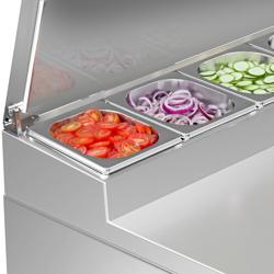 Zubereitungstisch Mini PREMIUM - 1370mm - für 8x GN 1/6 - 3 Türen