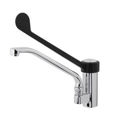 Tezgaha Monte Tek Delikli Batarya 3000 - Musluklu - Çift Su Girişli - 330mm yükseklik - şartnameye uygun tek kollu karıştırıcı, şwenk ağız & hızlı montaj ile