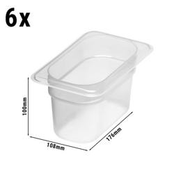 (6 Stück) CAMBRO | Polypropylen-Behälter GN 1/9 - Milchig - Höhe: 100mm