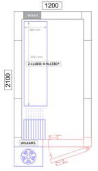 Raft din aluminiu - Modul de bază - 1311x360x(H)1685 mm - Adâncime: 360 mm - cu 4 polițe pline - Capacitate: 90 kg/poliță (450 kg total)