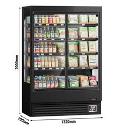 Naścienna szafa chłodnicza z izolowanymi drzwiami na zawiasach - 1320 mm - 595 litrów - z oświetleniem LED i 4 półkami