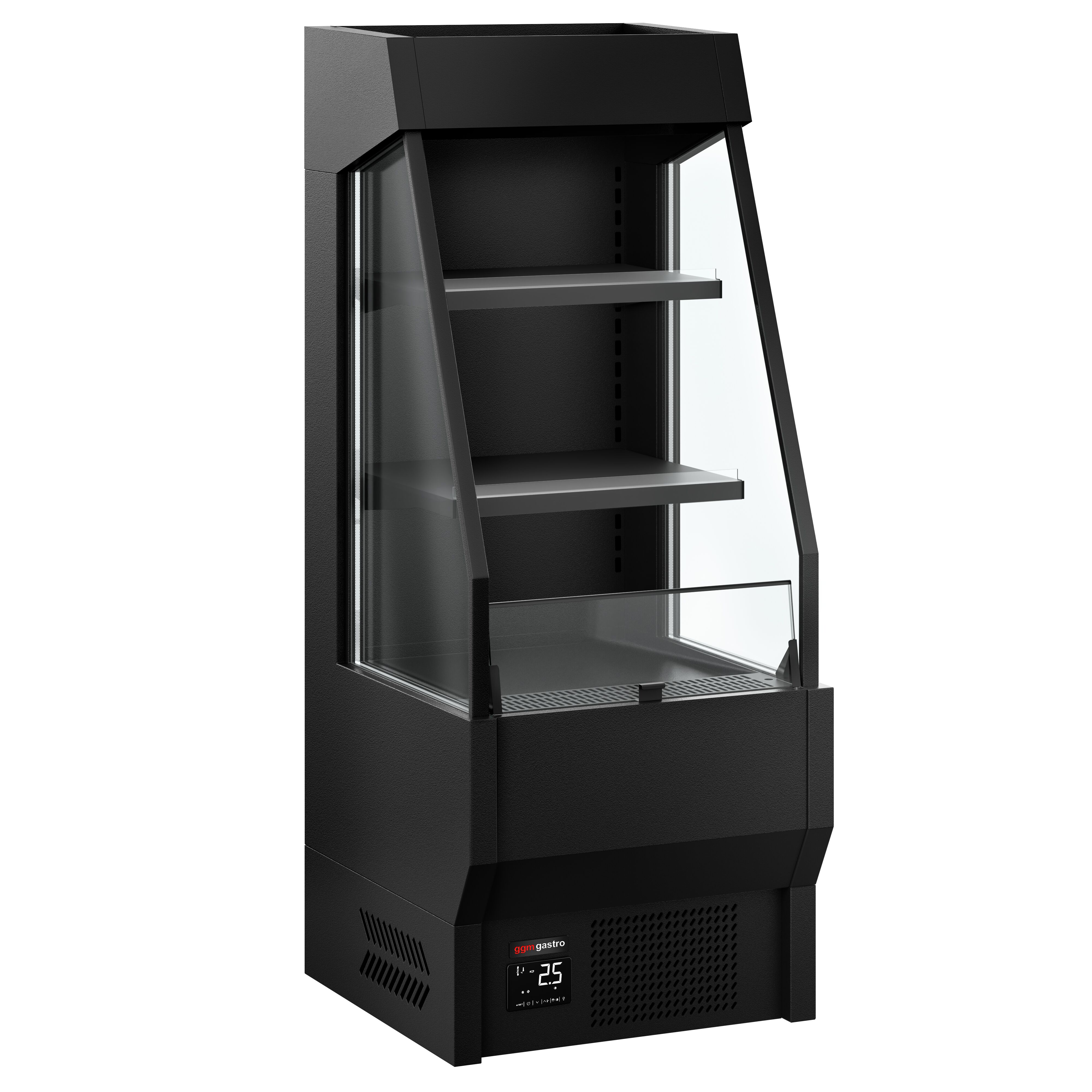 Vitrine murale réfrigérée - Libre-service - 660mm - 150L - avec 2 étagères - Noir