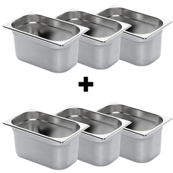 Acier inoxydable GN-Conteneur 1/4 - Hauteur : 150mm