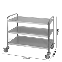 Tarjoiluvaunu - 1200x600mm - 3 hyllyä