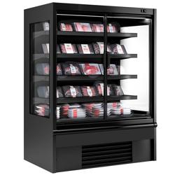 Estantería refrigerada de pared - negro - 1,33 x 0,88 m - con 4 estantes