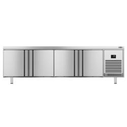 Bakkerij koelwerkbank PREMIUM PLUS - 2752x800mm - 850 liter - met 4 deuren