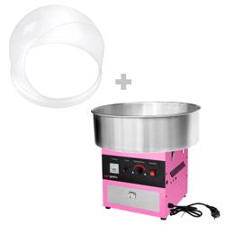 Sockervaddsmaskin - Ø 520mm - 950 watt - rosa - inkl. Spottskydd