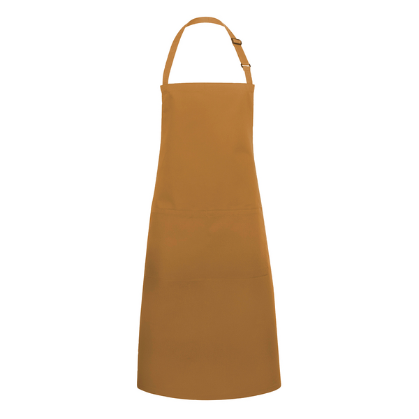 Karlowsky - Delantal con pechera con bolsillo Basic - Mostaza