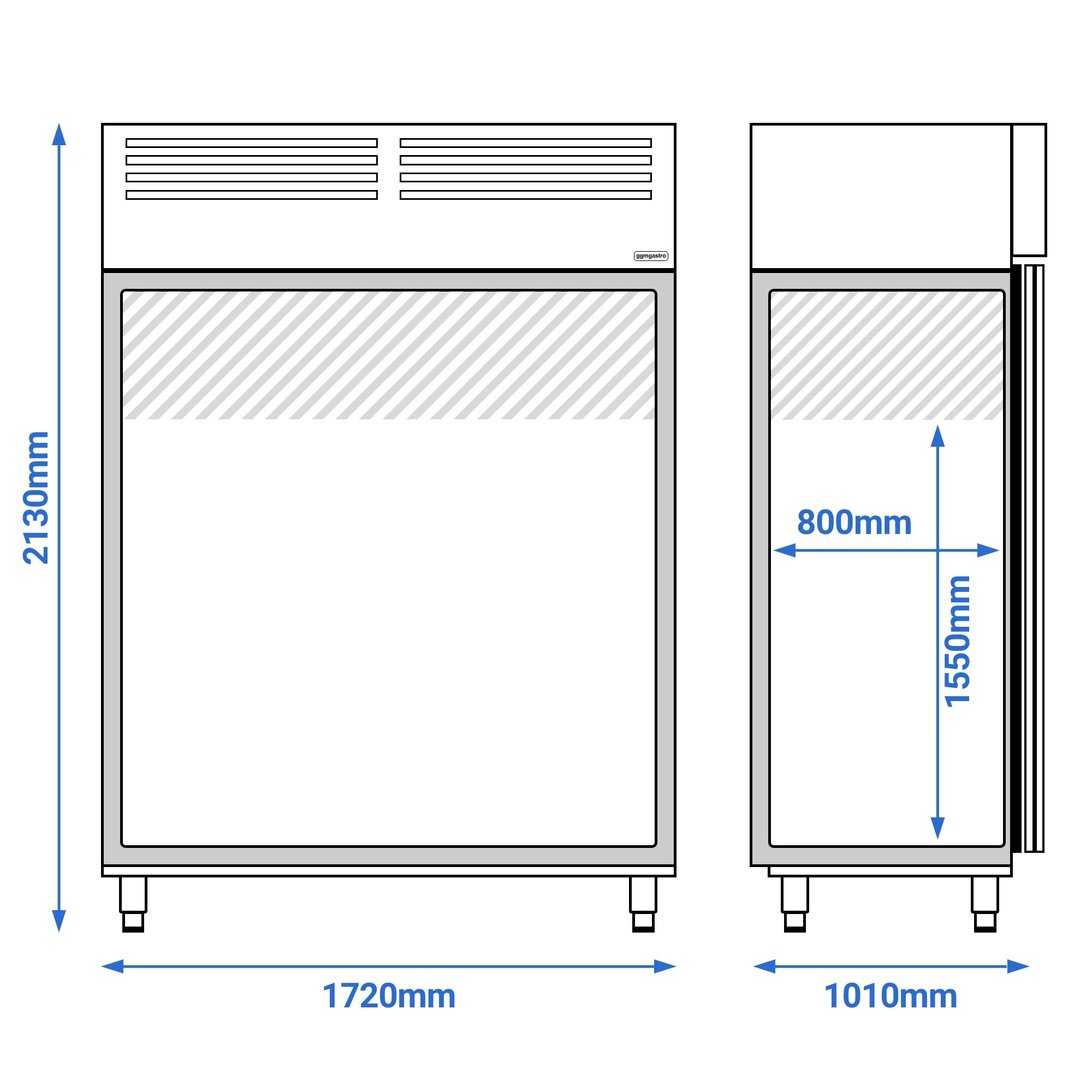 Armoire pâtissière négative Inox AISI 304 PREMIUM - EN 600x400 - 1700 L - avec 2 portes & 56 glissières