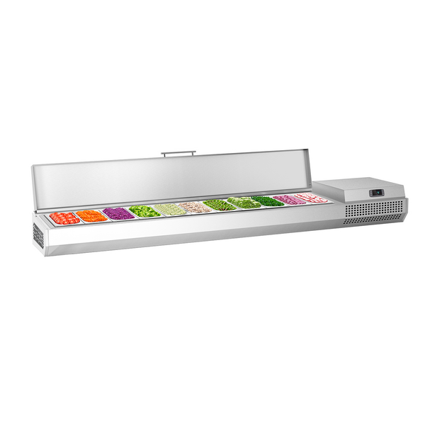 ویترین پیوست یخچالی پریمیوم پلاس - 2300*353 میلیمتر 11xGN 1/4 -