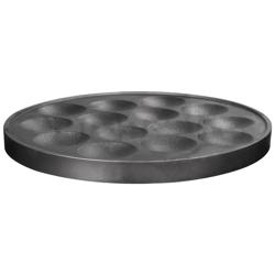 Piastra di cottura per crepiera - 400x400x40mm - 14 cavità - per uso professionale - compatibile con CGOM5 - acciaio inox