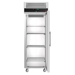 Vrieskast rvs ECO - 600L - 1 glazen deur - Zwart