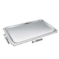 GN 1/1 Gastronorm Tray - Stainless Steel - 530x326mm - Height: 11mm