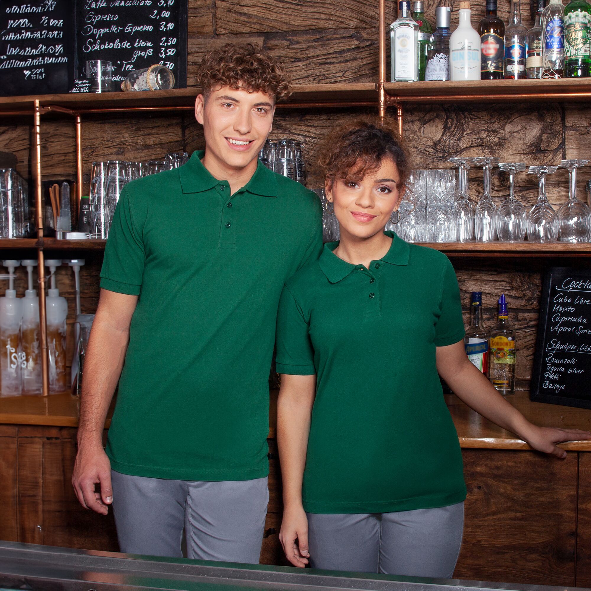 KARLOWSKY | Polo Workwear Femme Basic - Vert Forêt - Taille : 3XL