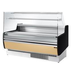 Csemegepult - 1622x953 mm - 178 liter - ventilációs - egyenes frontüveges - 2 ajtóval - 1 polccal - bézs