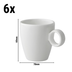 BART - 65 ml - فنجان اسپرسو - عاج فیلی - 6 عدد