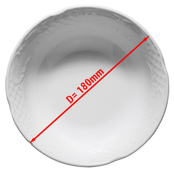(12 Stück) CLASSICO - Dessert-/ Salatschale - Ø 180mm - Weiß