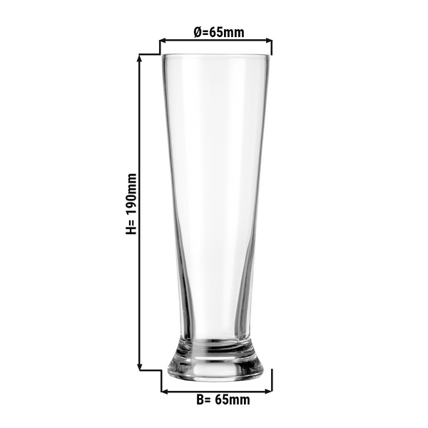 (6 peças) Vidro de cerveja - MUNICH - 300 ml