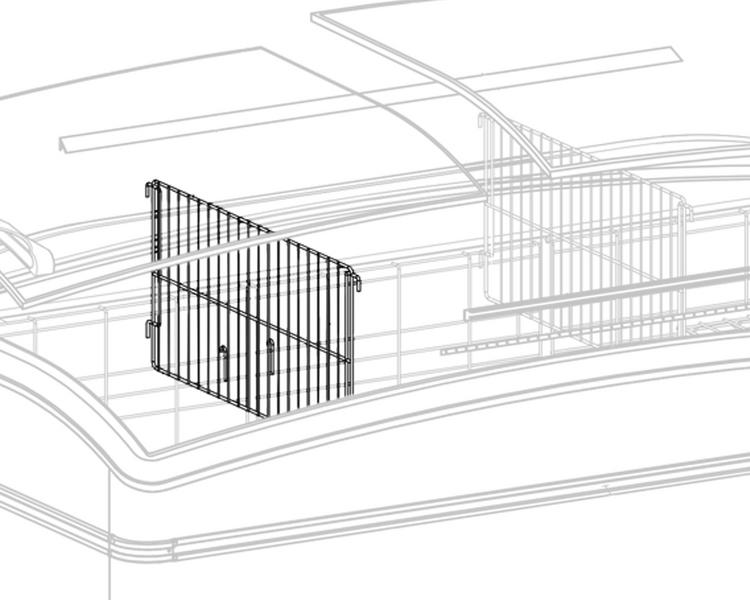Scheidingswand voor koel- & vrieseilanden - 776x50x700mm - passend voor TMI470-E