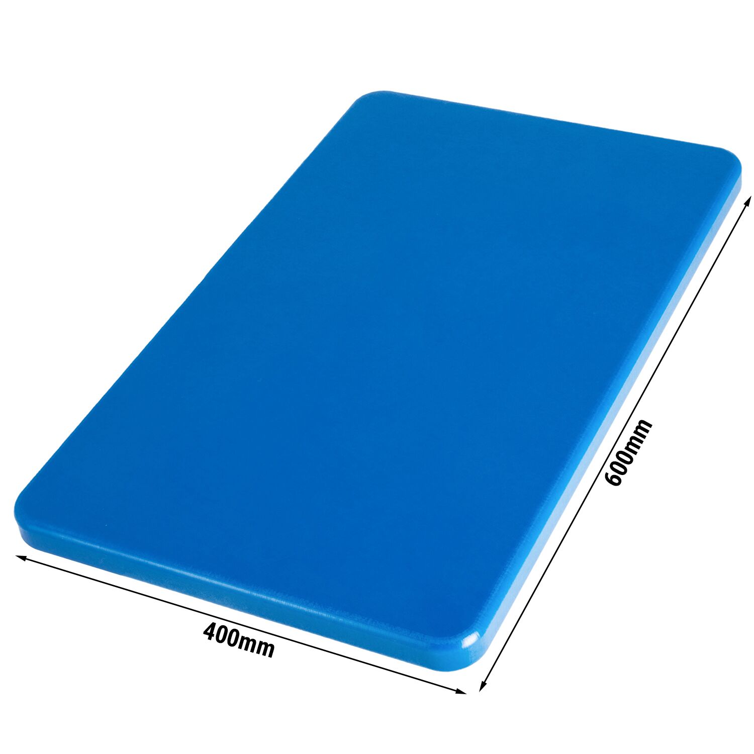 Planche à découper - 600x400mm - Épaisseur: 20mm - Conforme HACCP - PEHD 500 - Bleu