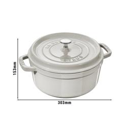 STAUB | LA COCOTTE - Kookpot - Ø 240mm - Gietijzer - Witte truffel