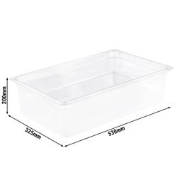 Recipiente GN em polipropileno 1/1 - milchig - profundidade 200mm