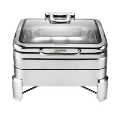 Chafing Dish - GN 2/3 - Hidrolik Cam Kapak - Jel Yakıtlı - 5.5L