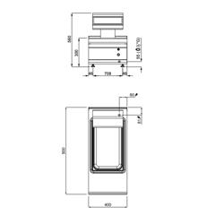 Elektrische frietwarmer - 1,10kW - 1x GN 1/1