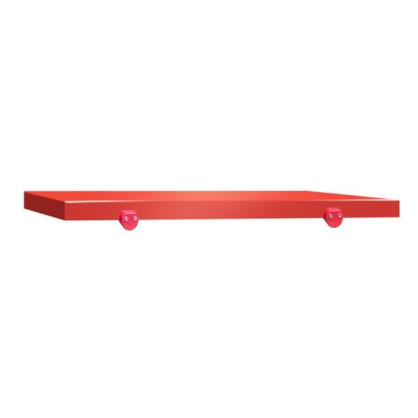 Πλάκα κοπής πολυαιθυλενίου HDPE 500 - 60x60 cm - Πάχος: 4 cm - HACCP - Κόκκινο - με 4 στοπ - σαγρέ επιφάνεια