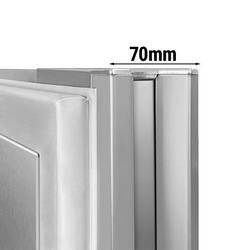 Soğutmalı Tezgah Premium PLUS - 2452x700mm - 1 evyeli , 4 kapılı & Sırtlı