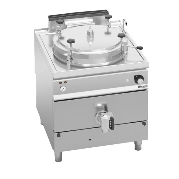 Gas Druck Kochkessel - 150 Liter - Indirekte Beheizung - 20,9 kW - mit Wasserzulauf & Ablasshahn