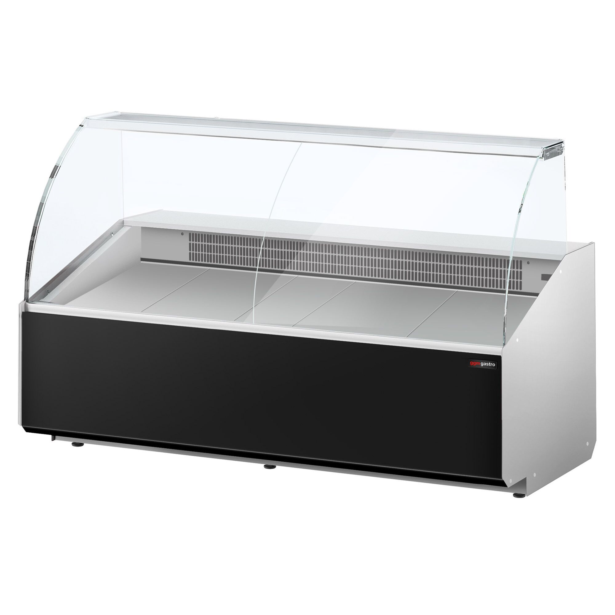 Comptoir vitrine réfrigérée - 2506x979mm - +2/+6°C - 512L - Façade noire
