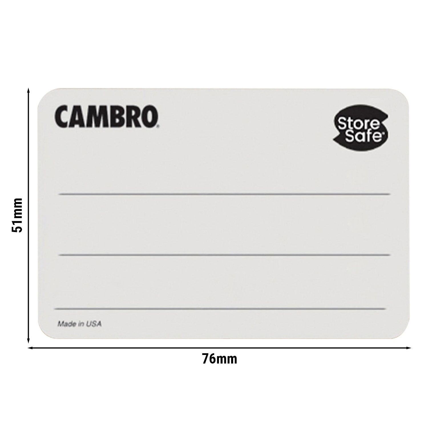 (24 pièces) CAMBRO | StoreSafe® Étiquettes rotatives - sans inscription - 250 étiquettes par rouleau