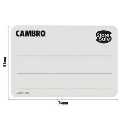 (24 rolls) CAMBRO | StoreSafe® Dissolvable Food Rotation Labels – 250 labels/roll – -40°C to 93°C – Blank (unprinted) labels