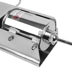 Ručna horizontalna punilica za kobasice - 3 l - inox - uključuje 4 nastavaka za punjenje