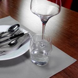 (50 pièces) Sets de table en damas Porto Diamant - 30 x 45 cm - Gris platine
