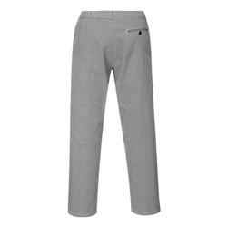 Unisex koksbroek - zwart-wit geruit - Maat: XS