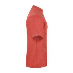 KARLOWSKY| Women's Short-Sleeve Chef Jacket – Denim-Style Vintage Red - ROCK CHEF Stage 2 - Size 56