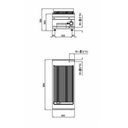 Commercial Gas Lava Rock Chargrill Paolo 900 Series - 400mm - Countertop - 900mm Deep - 9kW