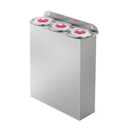 Set distribuitor triplu de pahare – din plastic – variantă de montare pe perete