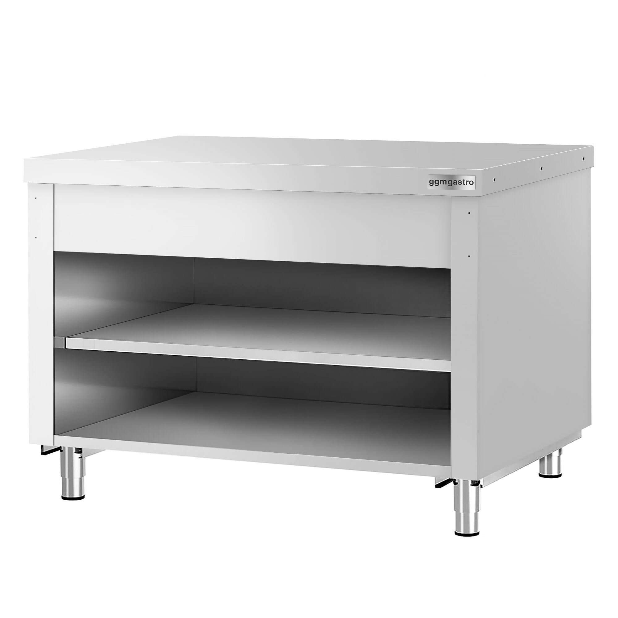 Table de travail en acier inoxydable KOPENHAGEN - 1240x700mm - avec étagère basse
