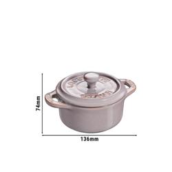 STAUB | CERAMIQUE - Mini Kookpot - Ø 100mm - Rond - Keramiek - Antiek grijs