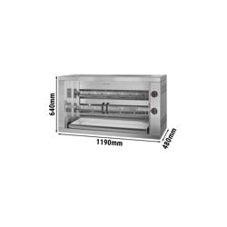 Kycklinggrill - Gas - PREMIUM - 11,8kW - med 2 spett för 12 kycklingar