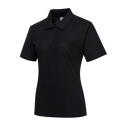Dames poloshirt - zwart - Maat: XXL