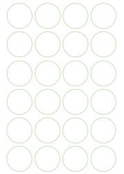 (24 pieces) Label Sheets for Squeeze Sauce Bottles – Blank White - Adhesive - Fits FFO-001–005 & -007