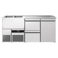 Barkoelkast PREMIUM - 1950x700mm - 1 deur & 2 laden