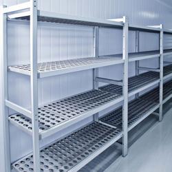 Shelving Corner Connector - 460 mm depth - SILAS/TARO compatible - anodised aluminium