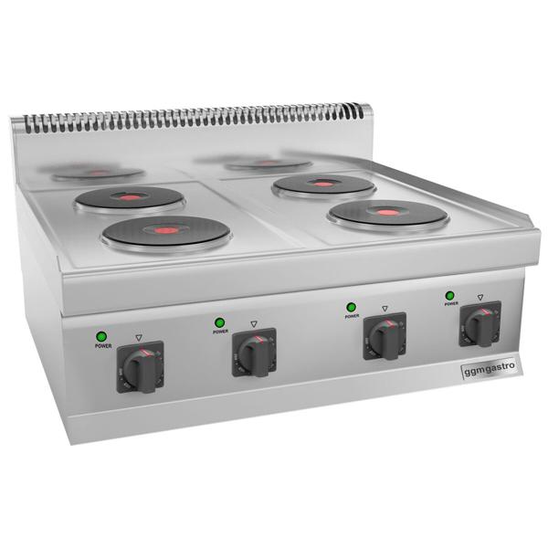Fogão elétrico - 4x placas circulares (10,4 kW)