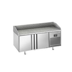 Commercial Pizza Prep Counter - Granite Top PREMIUM PLUS - 1738x800mm - with 2 doors