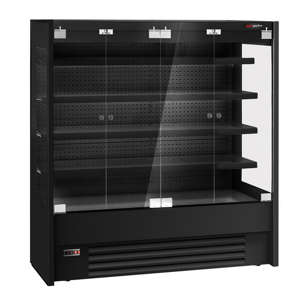 Frigider de perete - 2,0 x 0,85 m - negru - cu 4 rafturi